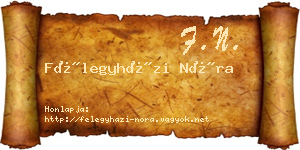 Félegyházi Nóra névjegykártya