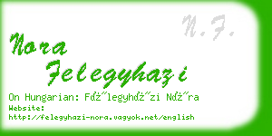 nora felegyhazi business card